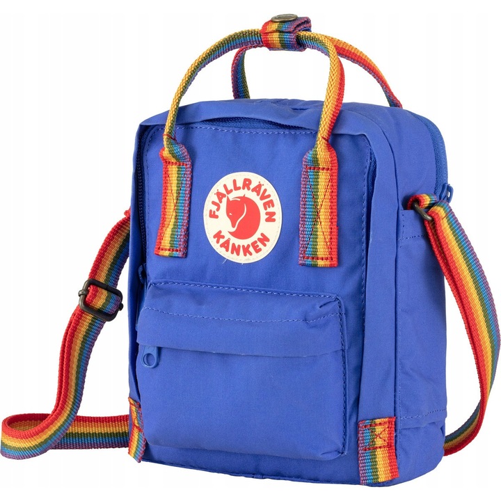 Fjallraven Kanken Rainbow Sling laptop táska, kobaltkék, 20x15x8cm, akár 8"-os tablethez
