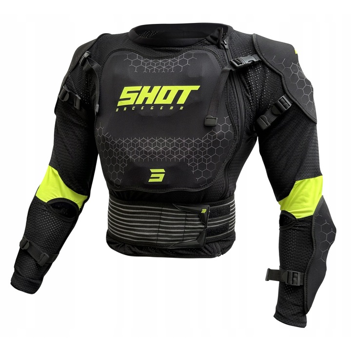 Zbroda Shot Optimal 2.0, protectie motocross, neagra, M, unisex, material respirabil