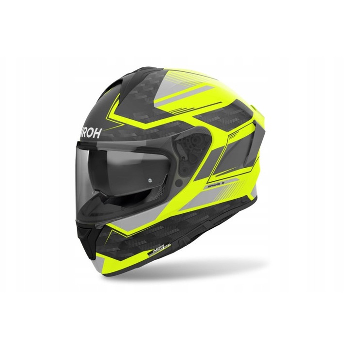 Casca integrala Airoh Spark 2, galben mat, XL, cu sistem de ventilatie si viziera larga