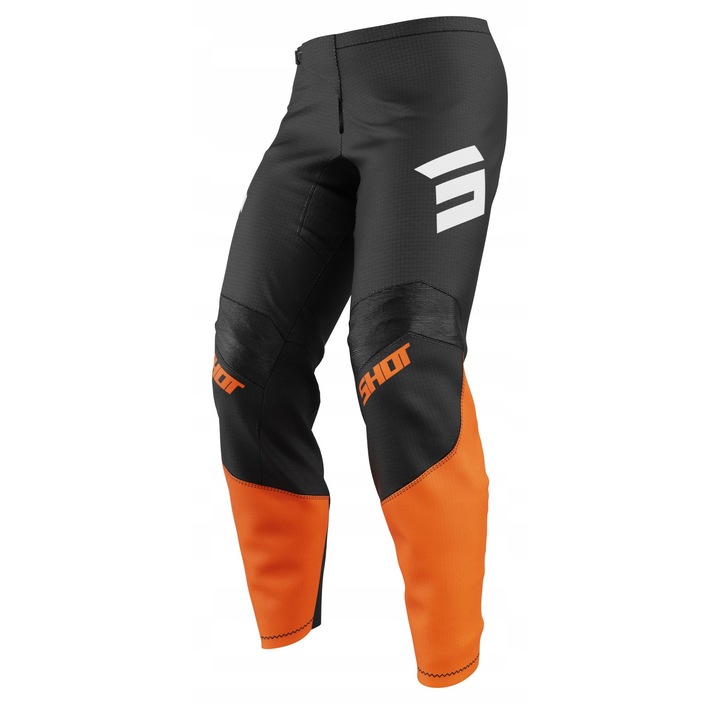 Pantaloni sport barbati Shot Racing Draw, negru/portocaliu