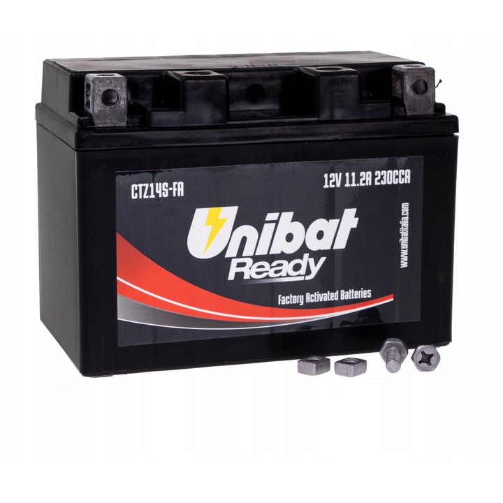 Akumulator moto Unibat CTZ14S-FA, 12V, 11Ah, 3,8kg, 150x87x110mm