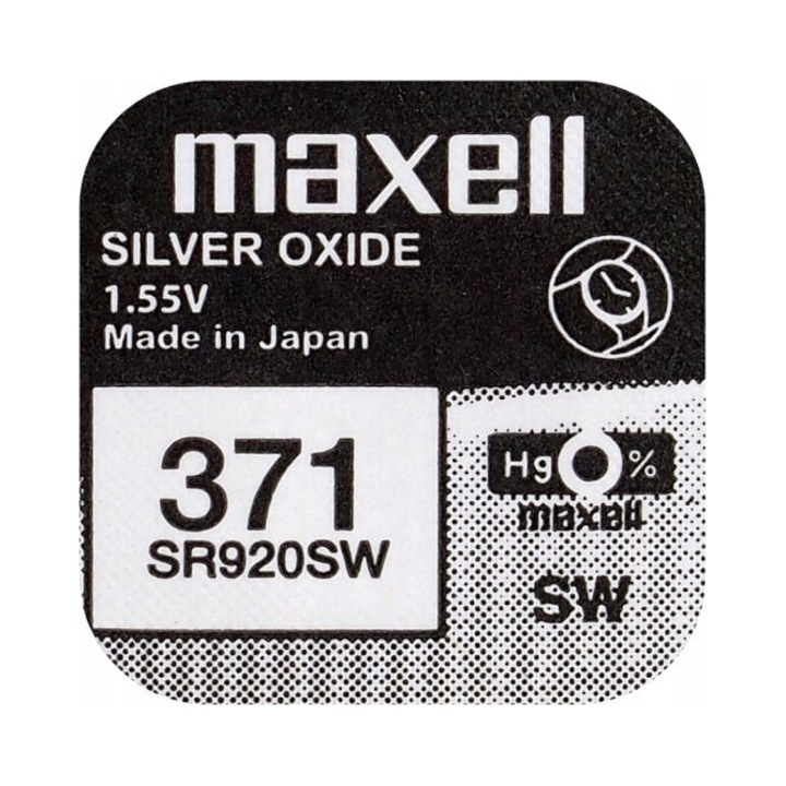 Maxell SR920SW ezüst-oxid elem, 39 mAh, 1,55 V, 9,5x2,05 mm, 100 darabos készlet