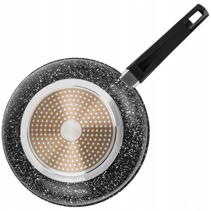 Elitehoff gránit kerámia serpenyő, 30cm, fedővel, tapadásmentes, magas hőmérsékletnek ellenálló