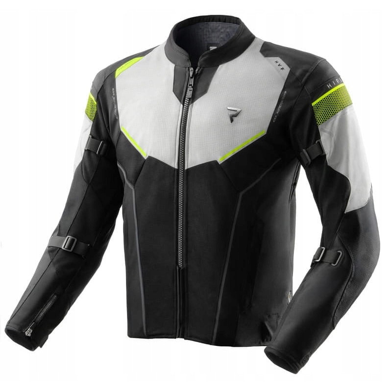 Jacheta textila Rebelhorn Hiflow V, negru/gri/galben fluo, marimea