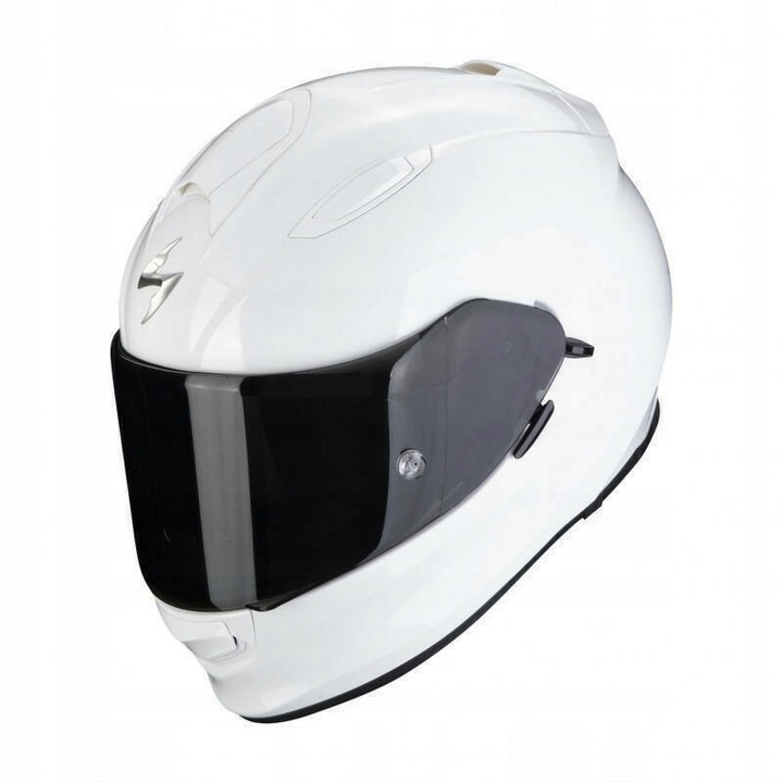 Casca moto Scorpion EXO-491, alb, marimea XXL, cu sistem de ventilatie avansat, vizor rezistent la zgarieturi, set inclus.
