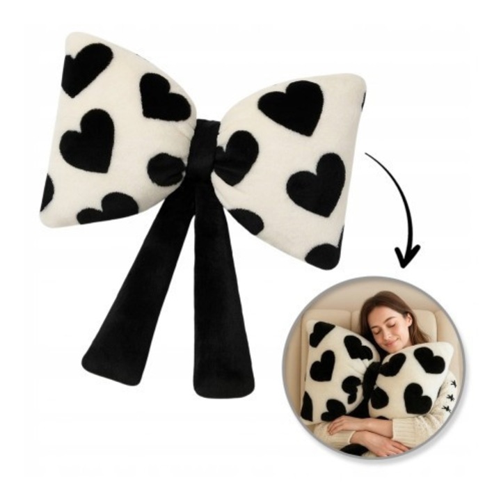 Perna decorativa Ecarla, rosie, cu funda mare, 40x50cm, din catifea