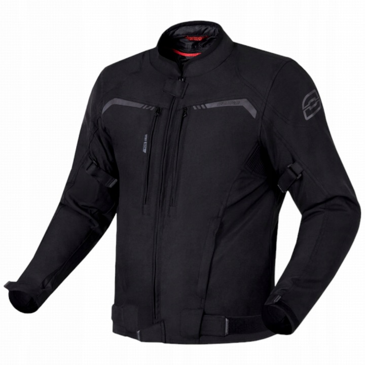 Jacheta moto Ozone Delta IV, 7XL, impermeabila, cu protectii, neagra