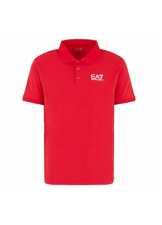 Tricou polo barbati Emporio Armani, model Train Visibility, culoare salsa, fabricat din material de calitate.