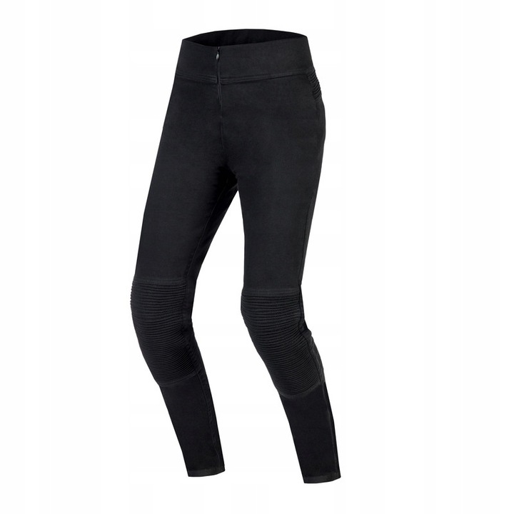 Legginsy motocyklowe Ozone Chica, negru, talie inalta, protectii genunchi CE, marimea W36L30