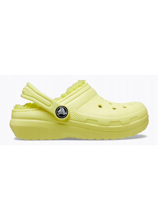 Детски чехли Crocs Classic Lined, жълти, текстил