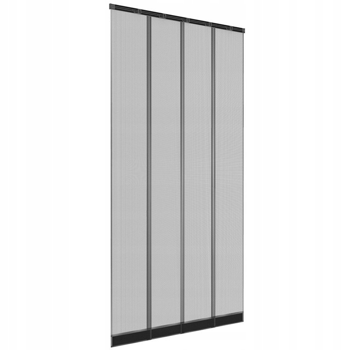 Moskitiera usa lamelara Easy Life, 100x220cm, neagra, set 4 benzi