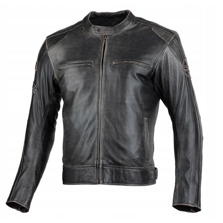 Мото яке SECA AVIATOR II VINTAGE BLACK, 54 (XL), кожа, CE протектори, комплект с 2 стикера