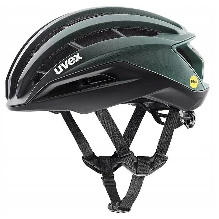 Uvex Surge Aero MIPS kerékpáros sisak, fekete/zsályazöld, 56-59 cm, MIPS technológia, kiváló szellőzés