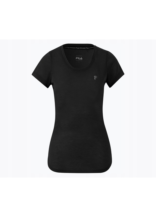 Tricou sport dama FILA Rahden, negru, poliester, regular fit, XS INTL
