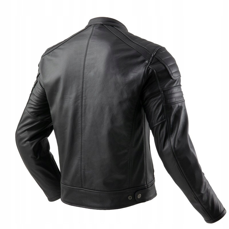 Jacheta moto Ozone Colt din piele neagra, marimea M, cu protectii