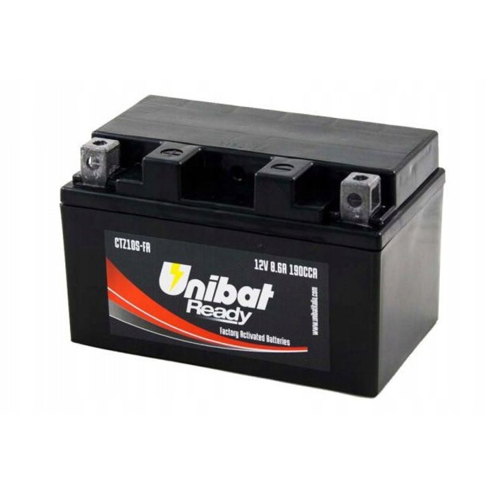 Akumulator Unibat CTZ10S-FA 12V 8,6Ah 190A 150x87x93mm