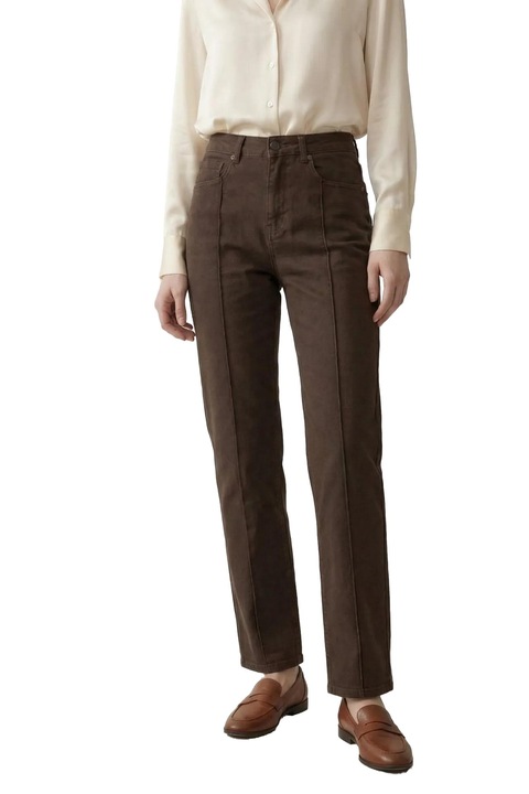 Pantaloni dama, MyFashion, Denim, Maro cafea