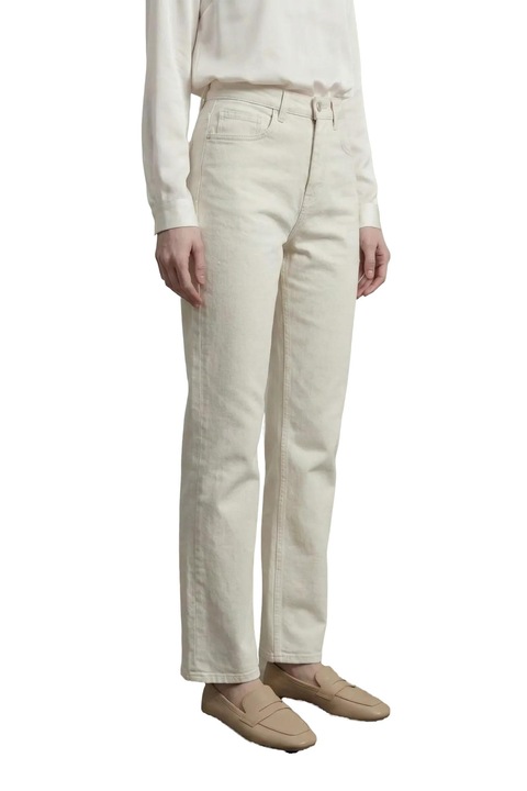 Pantaloni dama, MyFashion, Alb, Denim