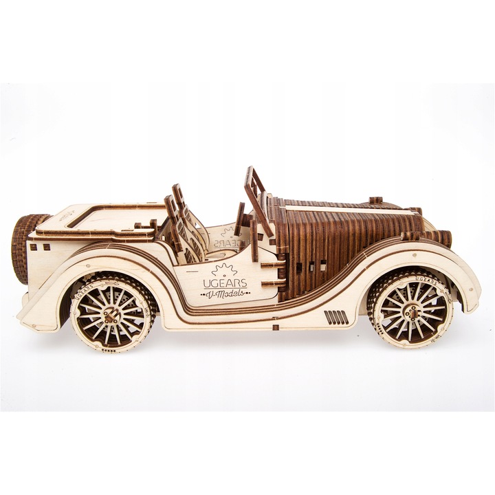 Ugears Roadster VM-01 3D Puzzle, 437 darab, fa, 30,5x13x10cm