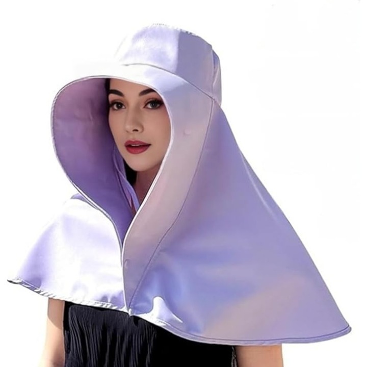 Palarie de soare pentru femei, cu boruri largi, design cu protectie pentru gat, multicolor, set