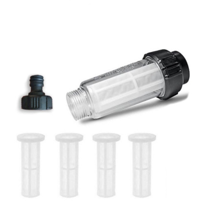 Set accesorii pentru spalator cu presiune, filtru de intrare mare, G3/4, reutilizabil, compatibil cu aparate de spalat cu presiune