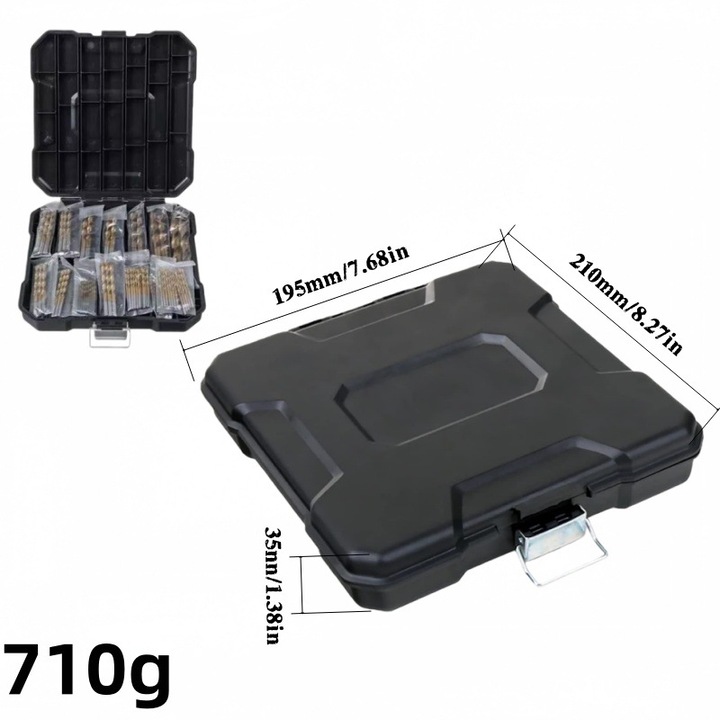 Set de 99 burghie spiralate, accesorii pentru gaurit, utilizare in lemn, plastic si aluminiu