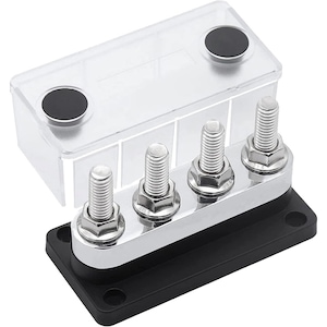 Tiardey 300A Box Heavy Duty Module Ontwerp Elektrische Distributieblok met 4X M8 12V - 48V DC Stud Terminal Batterij Aansluitblok voor Marine Auto Solar Tiardey 300A Box Heavy Duty Module Ontwerp Elektrische Distributieblok met 4X M8 12V - 48V DC Stud Terminal Batterij Aansluitblok voor Marine Auto Solar