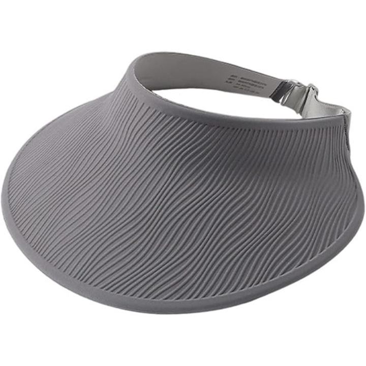 Palarie de soare cu bor lat pentru femei, gri, set de vara