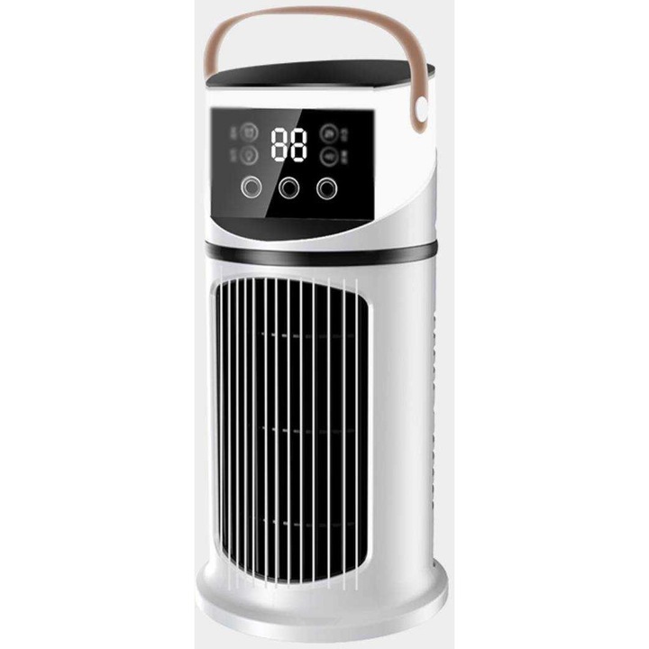 Aer conditionat portabil, ventilator silentios, 9 viteze, alb, compact