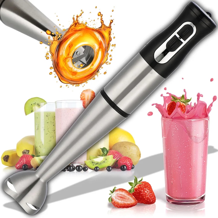 Blender de mana Moprhy Richards Total Control MUC-HB64V, 600 W, 5 setari, Turbo Albastru