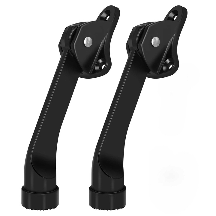 Set 3 opritoare de usa, design anti-alunecare, material zinc, 4 inch, argintiu