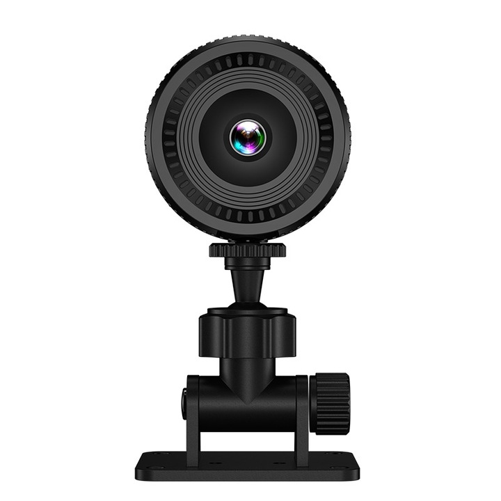 Уеб камера Mini 1080P с нощно виждане, детекция на движение, черна