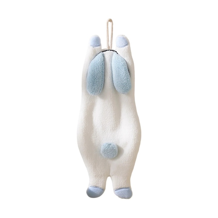 Prosoape cu model iepure, set de 2, moale si absorbant, design suspendat, multicolor