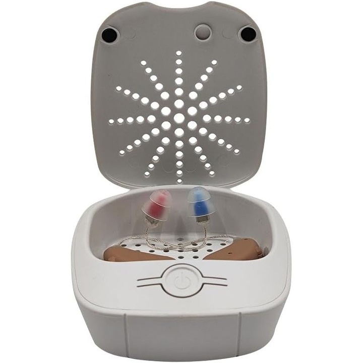 Dezumidificator aparate auditive, cutie de uscare electrica, portabila, alba, USB