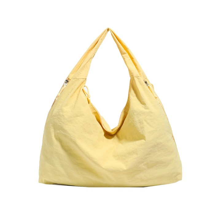 Geanta de umar pentru femei, geanta de panza, galbena, spatioasa, pentru birou si shopping