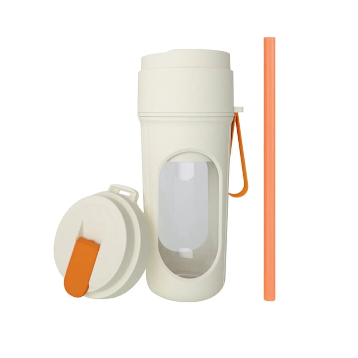 Blender portabil, 450ml, 6 lame din otel inoxidabil, incarcare magnetica, negru