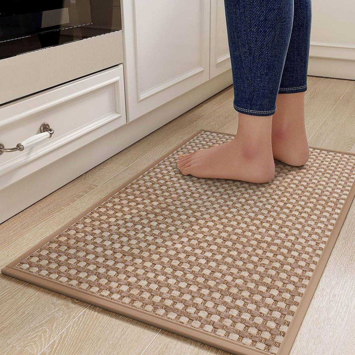 Covoare pentru bucatarie, 50x80cm, absorbant, antiderapant, lavabil, maro