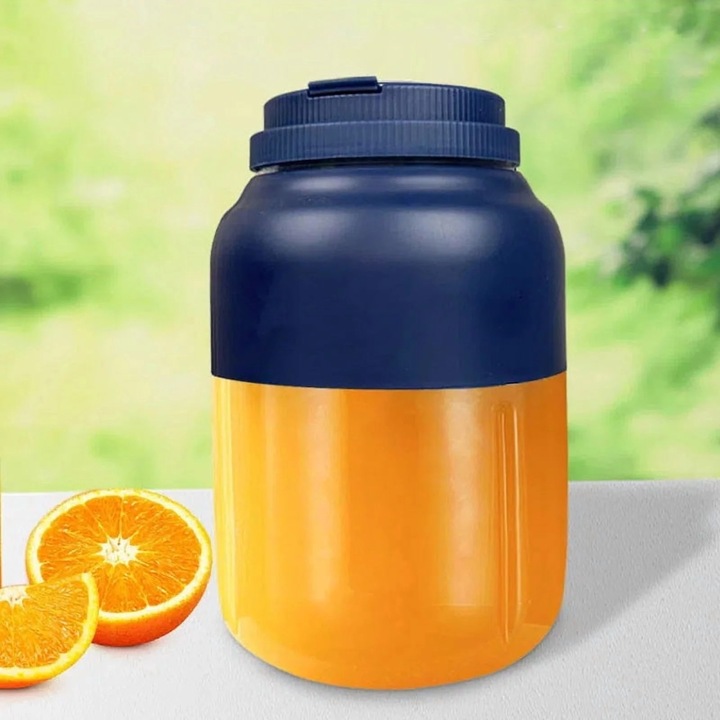 Blender portabil fara fir, semi-automatic, incarcare USB, multifunctional, ideal pentru uz casnic, culoare alba.