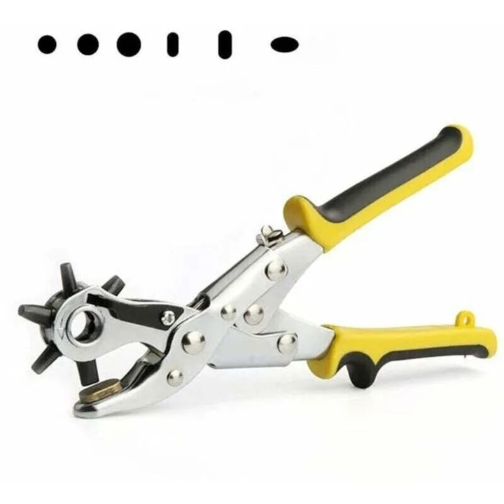 Puncator de piele, baza din cupru, 6 dimensiuni, design ergonomic, accesorii scule de mana