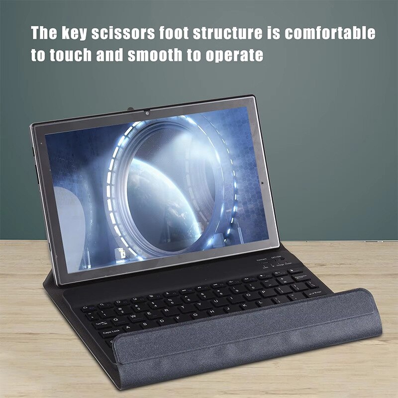 Husa universala pentru tablete de 10.1 inch, cu tastatura Bluetooth, design magnetic, pliabila