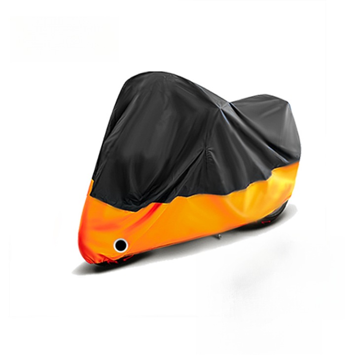Husa de protectie pentru bicicleta, 200x90x100cm, portocalie si neagra, set de 1 bucata