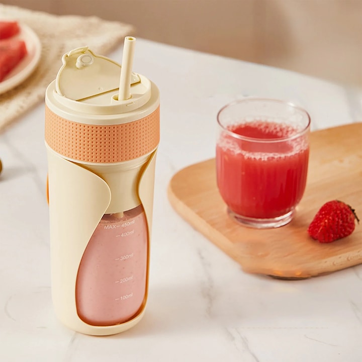 Blender de mana, 304 otel inoxidabil, 3 viteze, alb