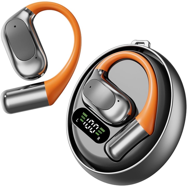 Casti wireless Bluetooth, design deschis, traducere AI in timp real, potrivite pentru sport si calatorii, autonomie 24 ore