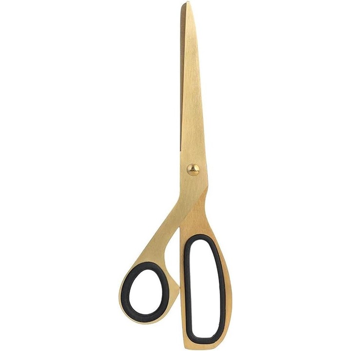 Piesa decorativa asimetrica din otel inoxidabil placat cu aur, aur si negru, pentru birou si acasa