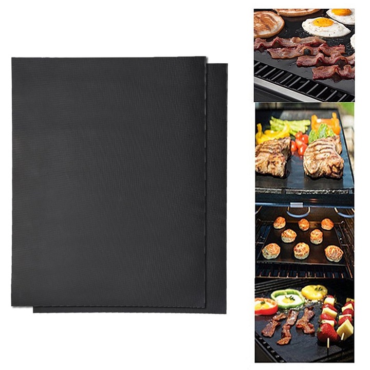Set de 2 ustensile gratar, rezistente la caldura, 40x33cm, suprafata antiaderenta