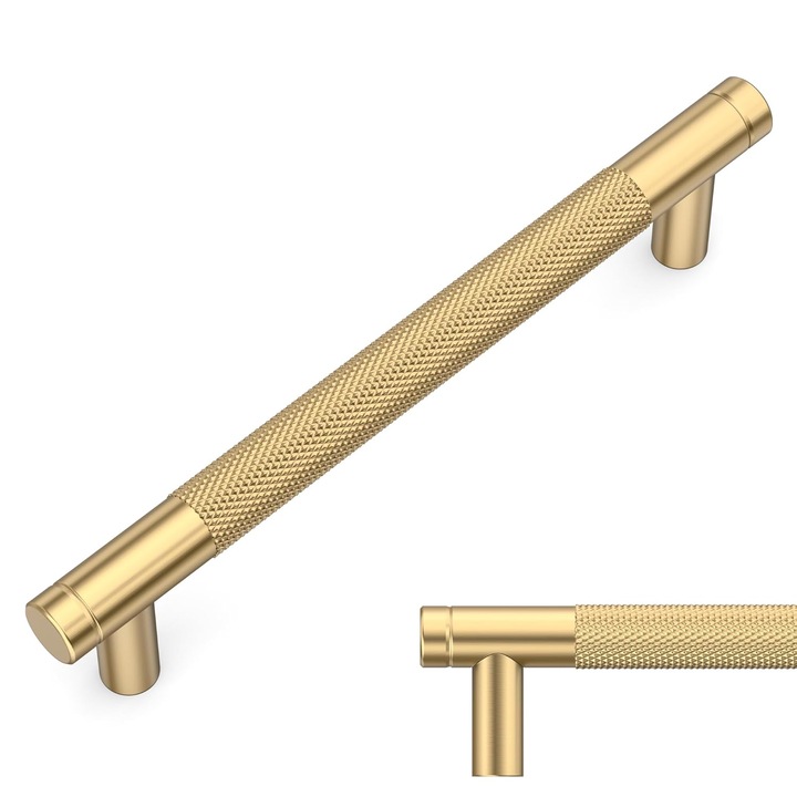 Set 10 Manere de Usi Aurie Champagne, 128mm, pentru Mobilier, Dulapuri, Sertare