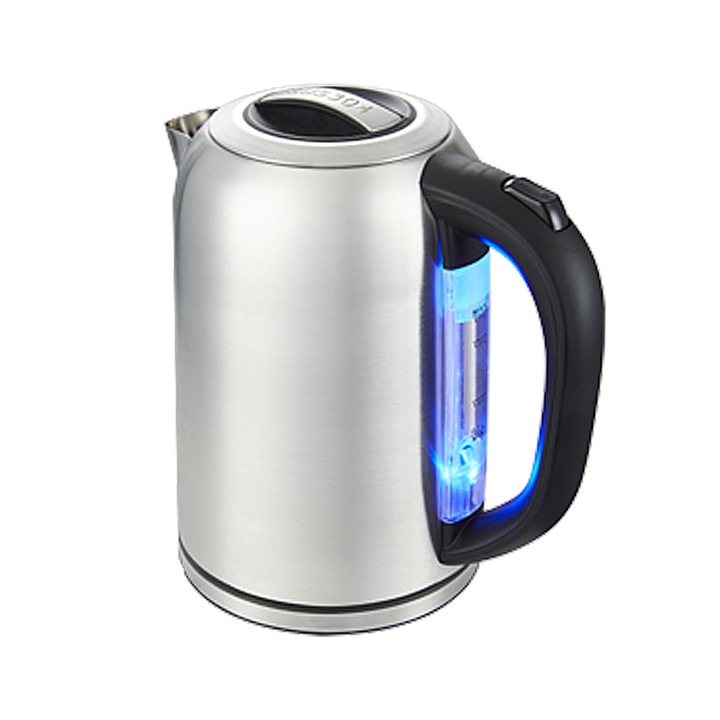 Fierbator electric 1.7L, capacitate mare, oprit automat, inox, argintiu