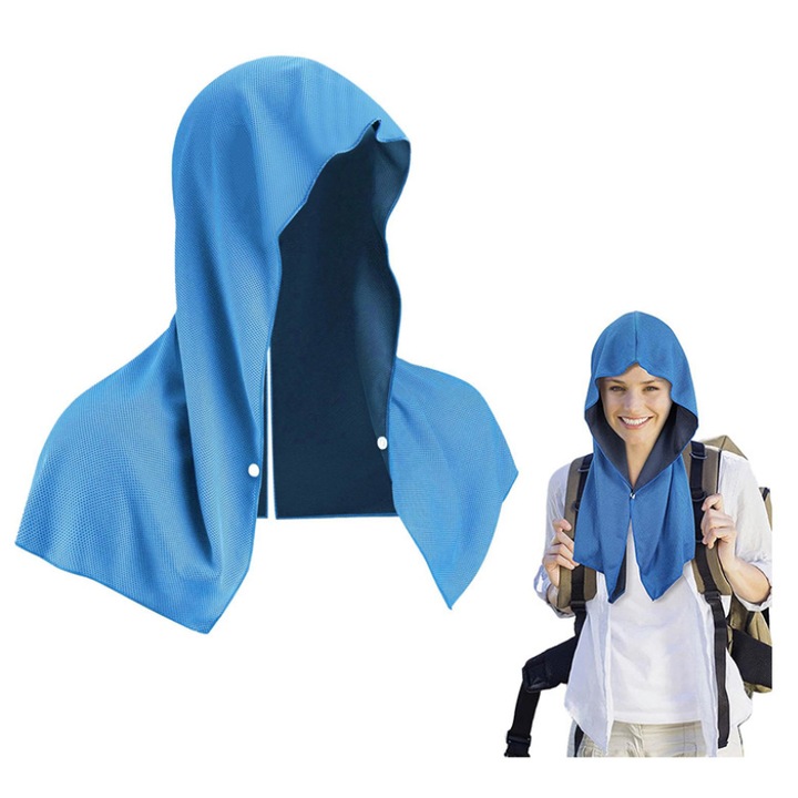 Set de prosoape cu gluga, racoritoare si absorbante, uscare rapida, pentru gat si fata, multicolor, dimensiune unica.