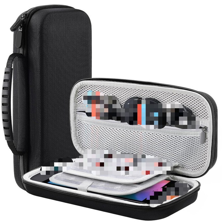 Geanta de depozitare pentru console de jocuri portabile, protectie impotriva impacturilor, design compact, multicolor.