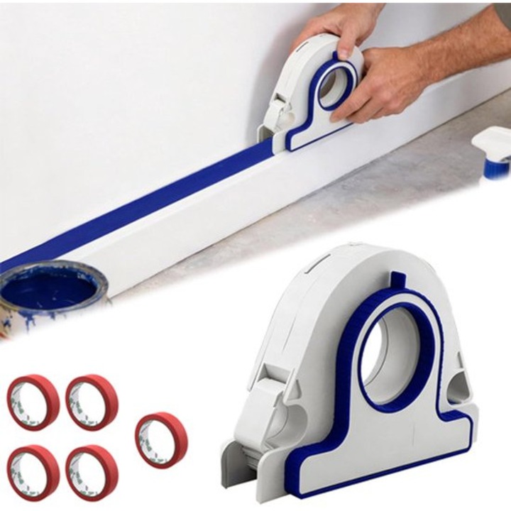 Aplicator banda adeziva, set 6 piese, 25mm, alb, pentru colturi si margini precise